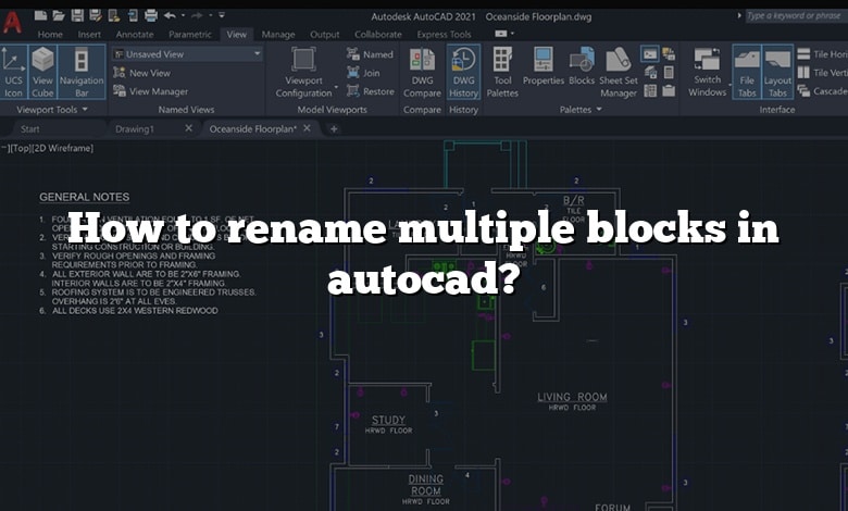 How to rename multiple blocks in autocad?