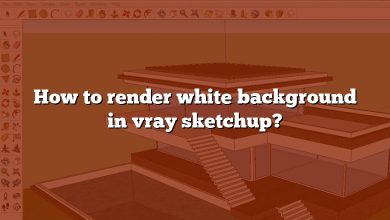 How to render white background in vray sketchup?