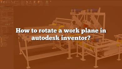 How to rotate a work plane in autodesk inventor?