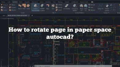 How to rotate page in paper space autocad?