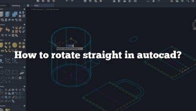 How to rotate straight in autocad?