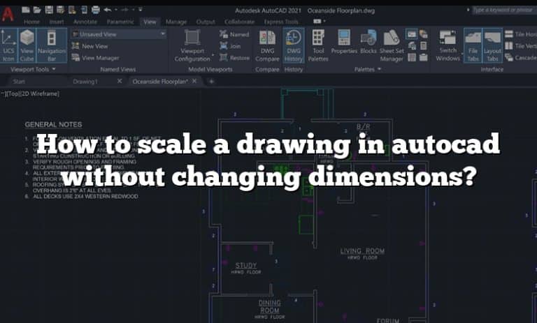 how-to-scale-a-drawing-in-autocad-without-changing-dimensions