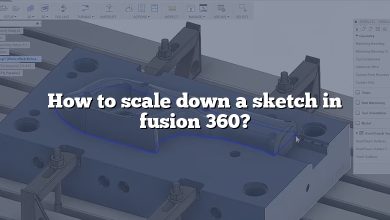 How to scale down a sketch in fusion 360?