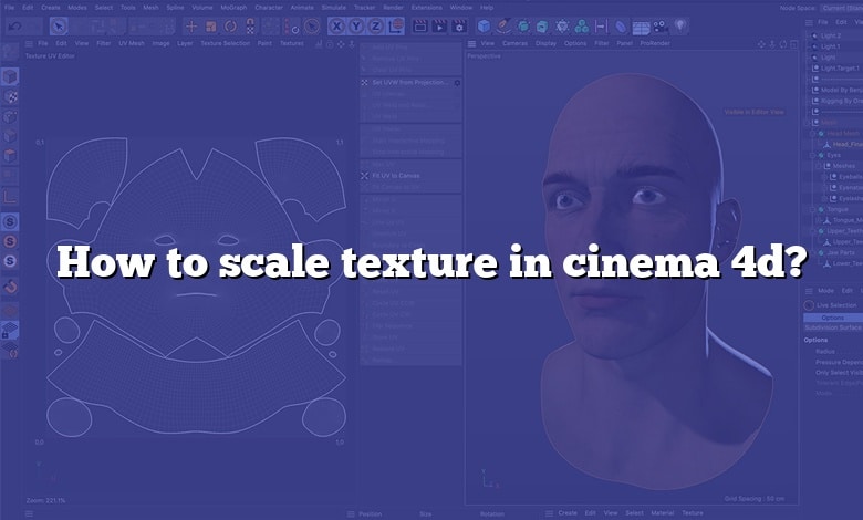 How to scale texture in cinema 4d?