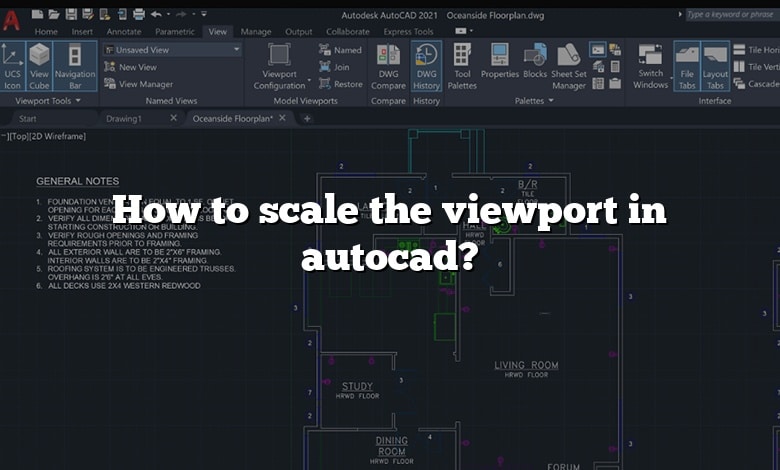 How to scale the viewport in autocad?