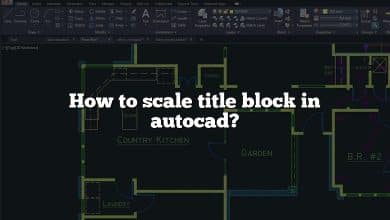 How to scale title block in autocad?