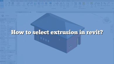 How to select extrusion in revit?