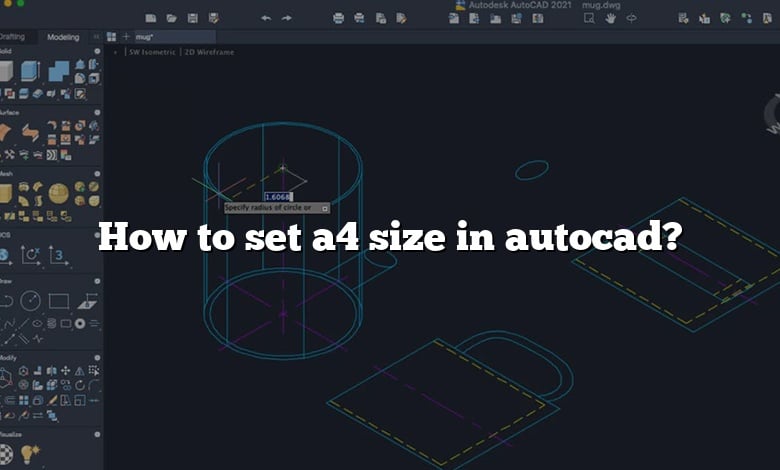 How to set a4 size in autocad?