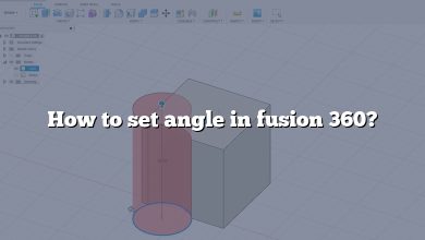 How to set angle in fusion 360?