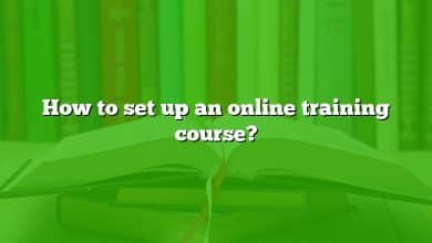 How to set up an online training course?