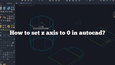 How to set z axis to 0 in autocad?