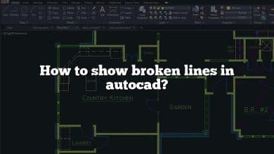 How to show broken lines in autocad?