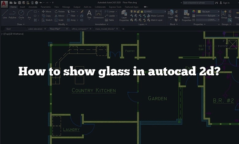 How to show glass in autocad 2d?