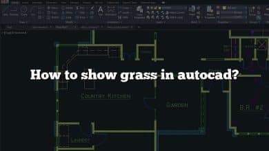 How to show grass in autocad?