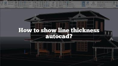 How to show line thickness autocad?