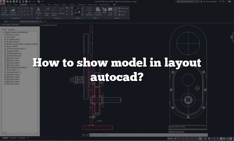 How to show model in layout autocad?