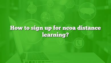 How to sign up for ncoa distance learning?