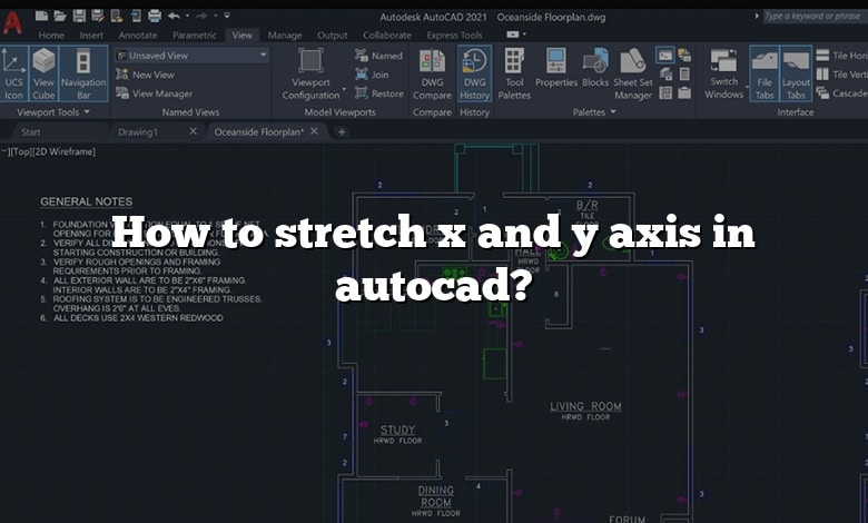 how-to-stretch-x-and-y-axis-in-autocad