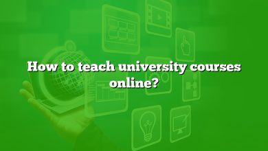 How to teach university courses online?