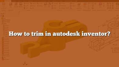 How to trim in autodesk inventor?