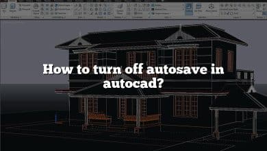 How to turn off autosave in autocad?