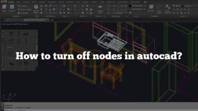 How to turn off nodes in autocad?