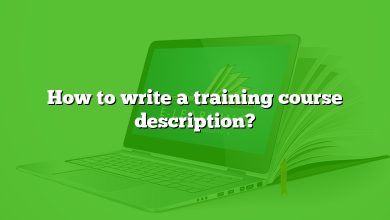 How to write a training course description?