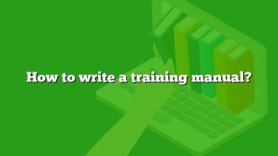 How to write a training manual?