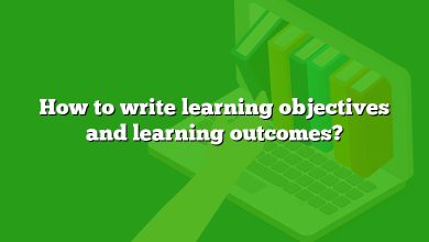 How to write learning objectives and learning outcomes?