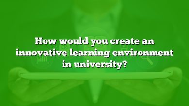 How would you create an innovative learning environment in university?