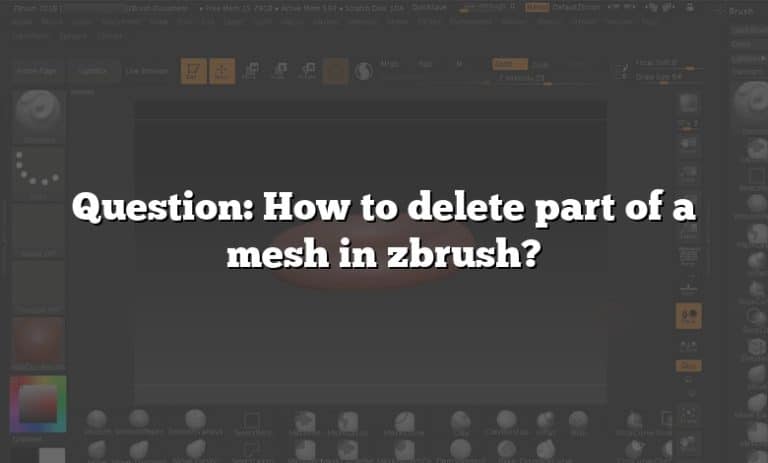 Question: How To Delete Part Of A Mesh In Zbrush?