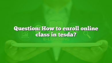 Question: How to enroll online class in tesda?