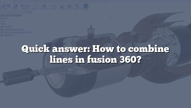 Quick answer: How to combine lines in fusion 360?