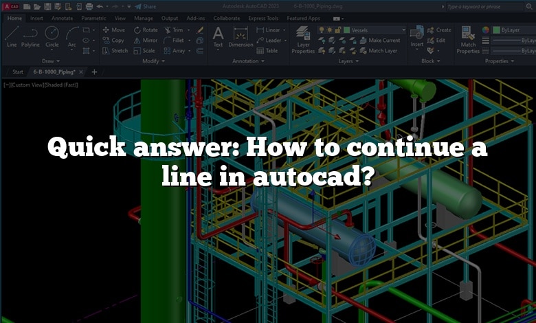 Quick answer: How to continue a line in autocad?