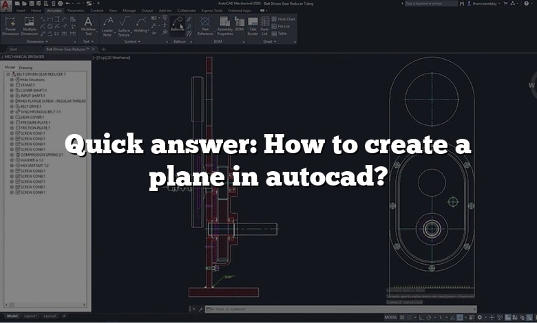 Quick answer: How to create a plane in autocad?