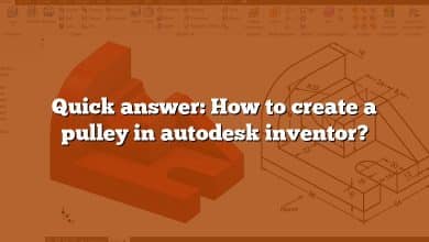 Quick answer: How to create a pulley in autodesk inventor?