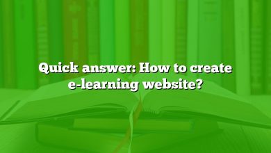 Quick answer: How to create e-learning website?