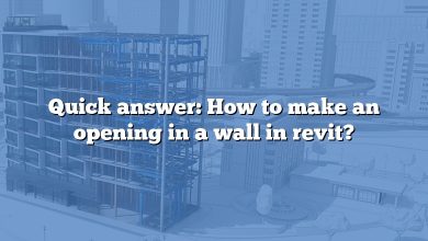 Quick answer: How to make an opening in a wall in revit?