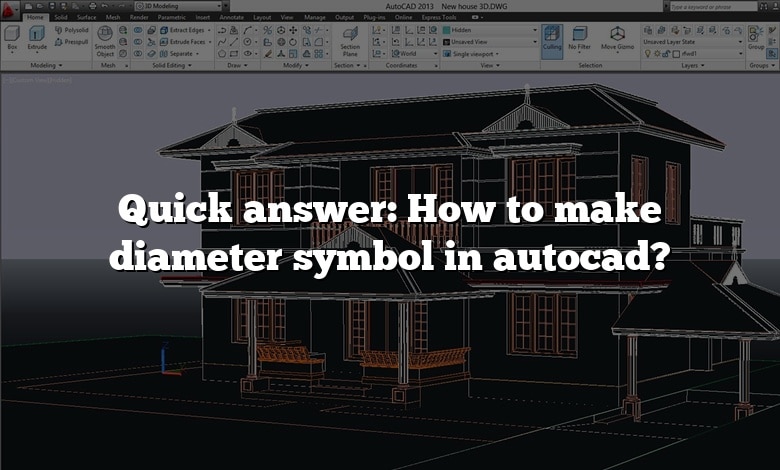 Quick answer: How to make diameter symbol in autocad?