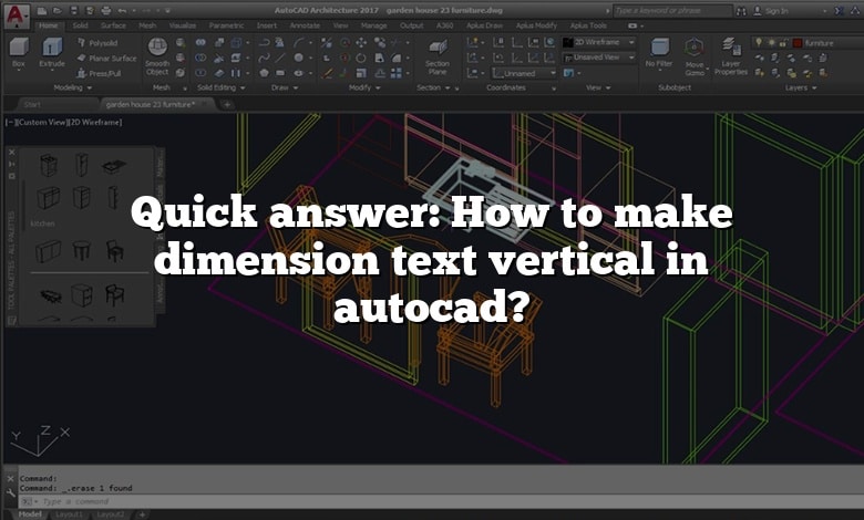 how to make dimension text vertical in autocad