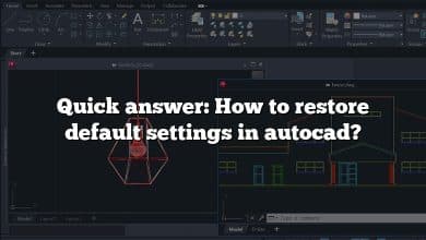 Quick answer: How to restore default settings in autocad?