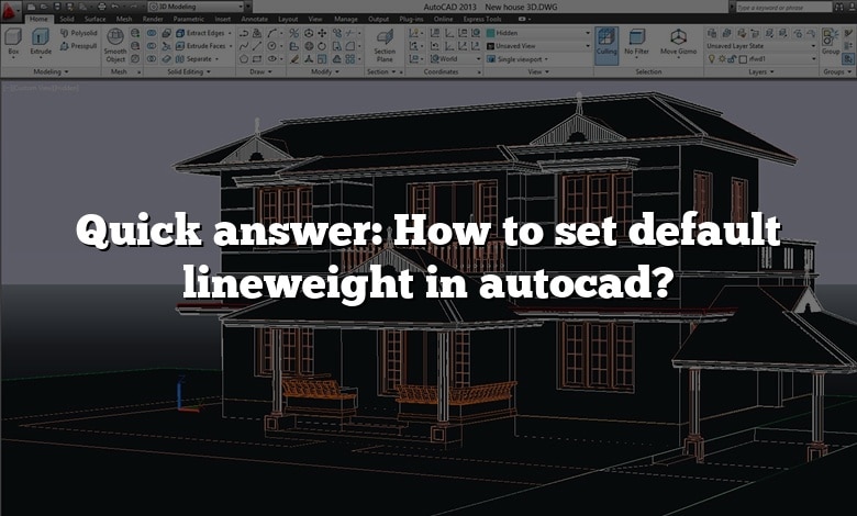 Quick answer: How to set default lineweight in autocad?