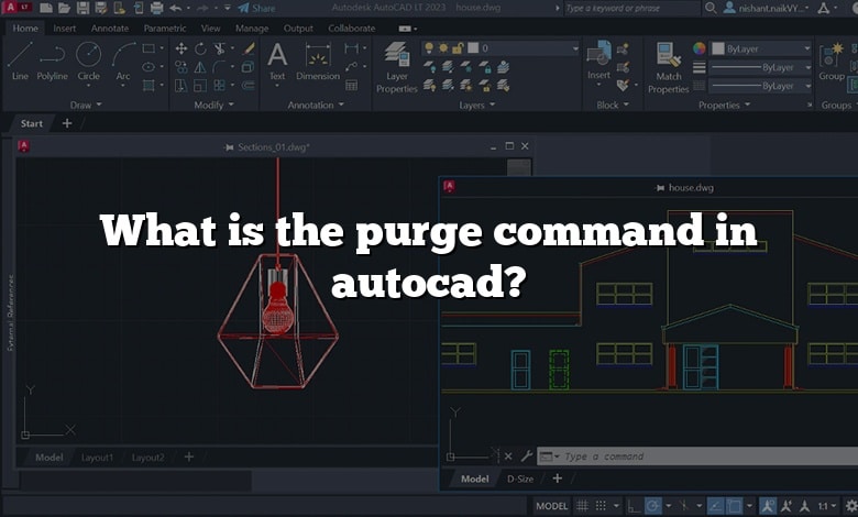 What is the purge command in autocad?