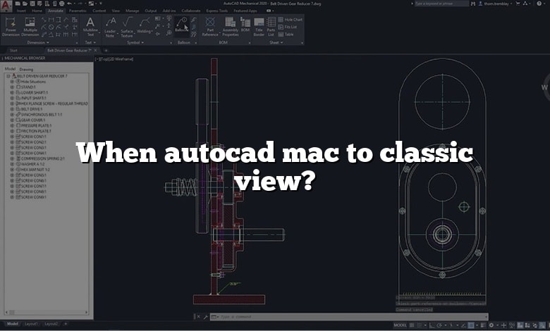 When autocad mac to classic view?