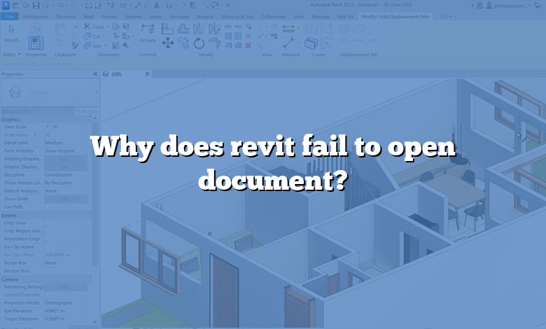 Why does revit fail to open document?